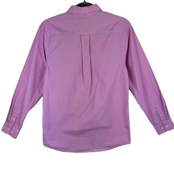 Lauren Ralph Lauren Pink White Checkered Long Sleeve Button Up Boy's Size 20 - Picture 2 of 6